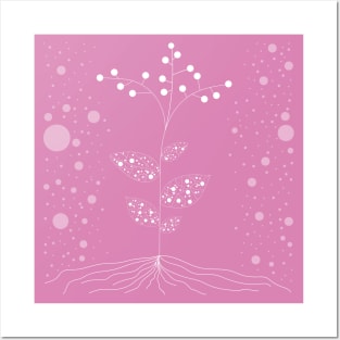 Abstract leaf floral pattern Posters and Art